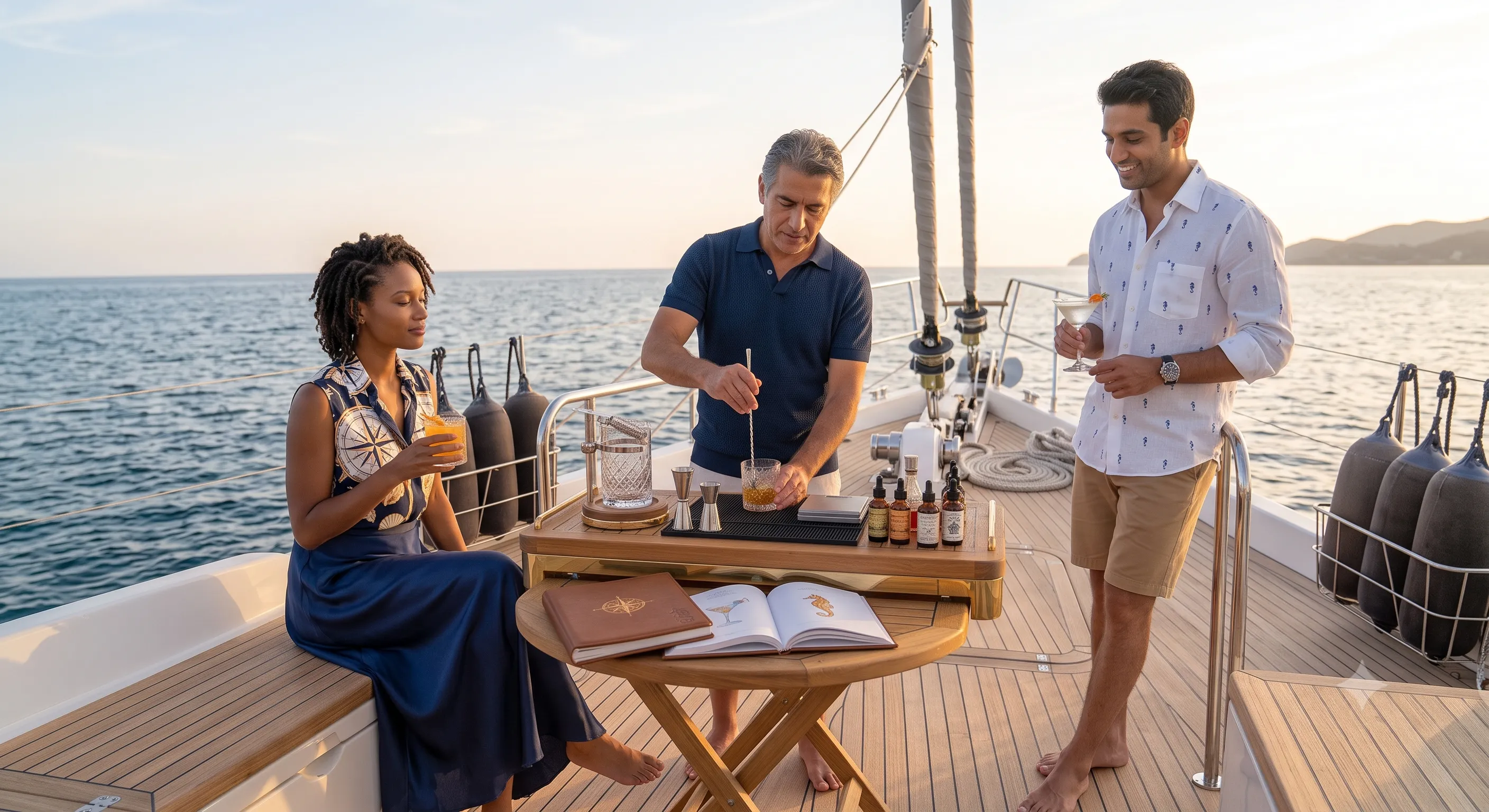 Cocktail / bar setup onboard